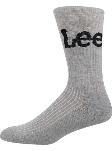Lee Skarpety (3 pary) "Crobett" w kolorze białym, szarym i czarnym