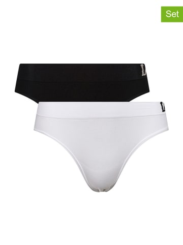 LEE Underwear Figi (2 pary) "Alice" w kolorze białym i czarnym
