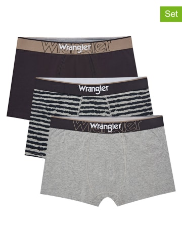 Wrangler Bokserki (3 pary) "Braham" w kolorze szaro-czarno-granatowym