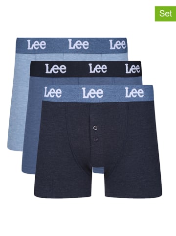 LEE Underwear Bokserki (3 pary) "Bonner" w kolorze granatowo-niebieskim