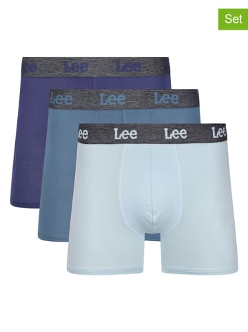 LEE Underwear Bokserki (3 pary) "Browne" w kolorze niebiesko-błękitnym