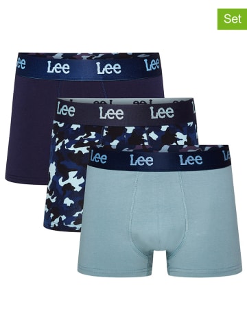 LEE Underwear 3er-Set: Boxershorts "Mcavoy" in Dunkelblau/ Hellblau