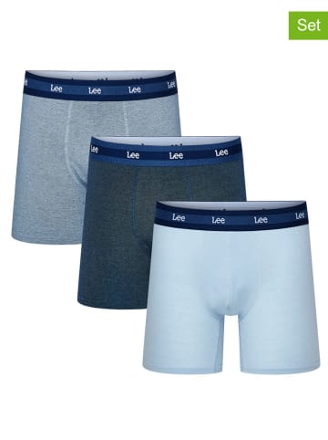 LEE Underwear Bokserki (3 pary) "Logue" w kolorze niebiesko-błękitnym