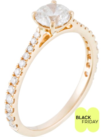 DIAMANTA Gouden ring "Solitaire royal" met diamanten