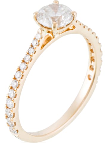 DIAMANTA Złoty pierścionek "Solitaire Royal" z diamentami