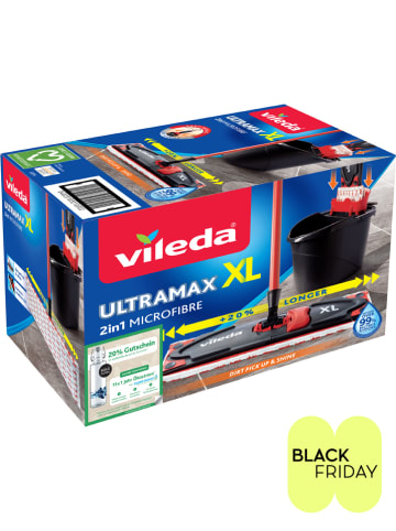 Vileda Bodenwischer-Set "Ultramax XL Universal" in Schwarz/ Rot