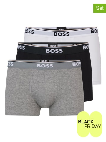 Hugo Boss 3-delige set: boxershorts grijs/wit/zwart