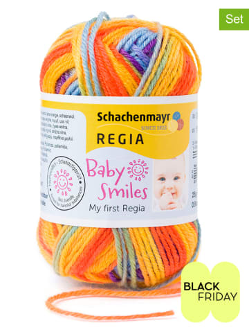 Schachenmayr since 1822 10-delige set: wollen garen "My first Regia" geel/oranje - 10x 25 g