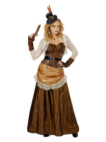 Carnival Party 3-delig kostuum "Steampunk" lichtbruin/crème