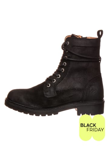 TRAVELIN' Leren boots zwart