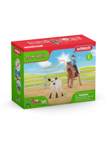 Schleich 9-delige speelfigurenset "Team Roping with Cowgirl" - vanaf 3 jaar