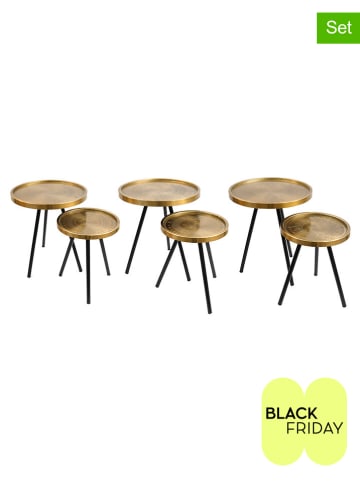 SiL Interiors Tweedelige tafel goudkleurig