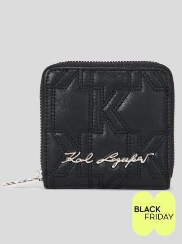 Karl Lagerfeld Skórzany portfel w kolorze czarnym