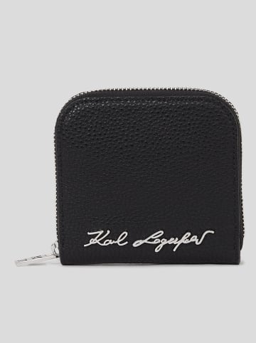 Karl Lagerfeld Leren portemonnee zwart