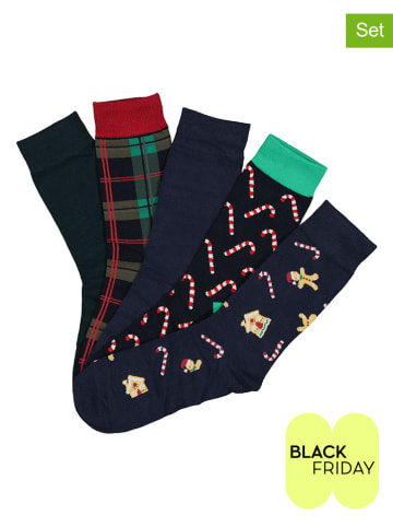 Jack & Jones 5-delige set: sokken donkerblauw