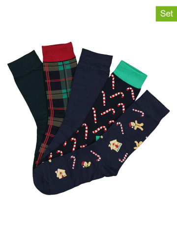 Jack & Jones 5-delige set: sokken donkerblauw