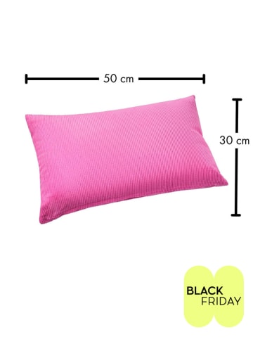 FYNCH-HATTON Cordkissen "Wanja" in Pink - (L)50 x (B30 cm