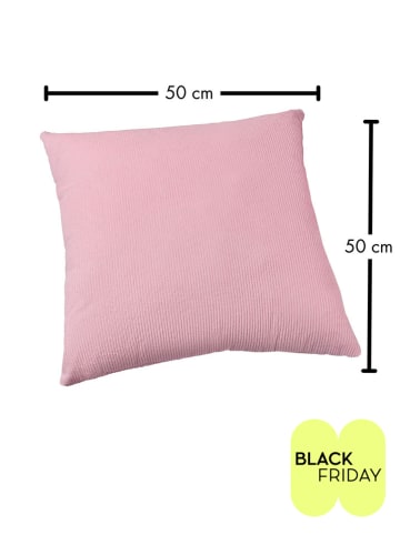FYNCH-HATTON Corduroy kussen "Wanja" lichtroze - (L)50 x (B)50 cm