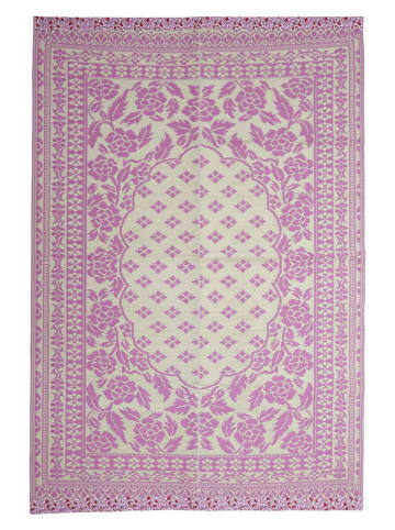 Rice Outdoor-Teppich "Flower Borders" in Rosa - (L)210 x (B)150 cm