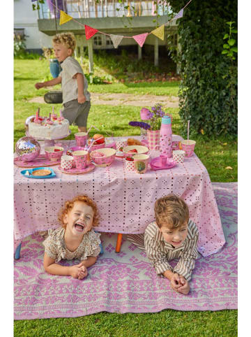 Rice Outdoor-Teppich "Flower Borders" in Rosa - (L)210 x (B)150 cm