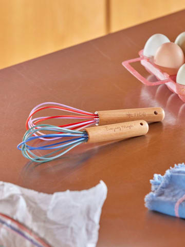 Rice 2er-Set: Schneebesen in Hellbraun/ Bunt - (H)20 cm