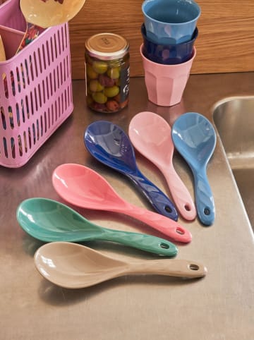 Rice 6-delige set: saladelepels meerkleurig - (H)21 cm