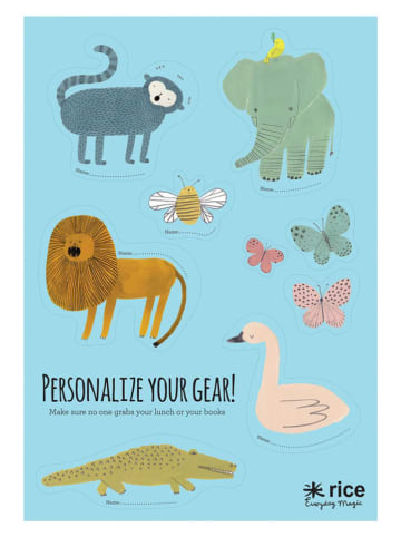 Rice 2-delige set: lunchboxstickers "Sweet Jungle" meerkleurig