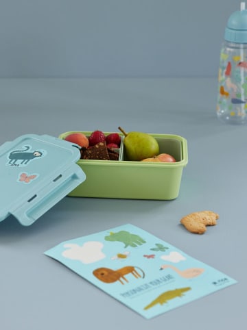 Rice 2-delige set: lunchboxstickers "Sweet Jungle" meerkleurig