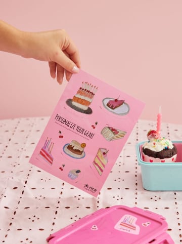 Rice 2-delige set: lunchboxstickers "Sweet Cake" meerkleurig