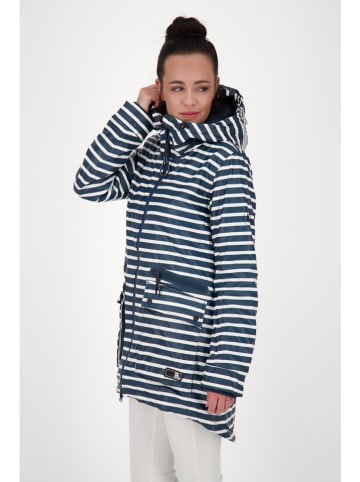 alife and kickin Parka "Audrey" in Dunkelblau/ Weiß