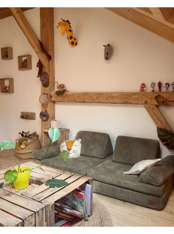 Bunky Spielsofa ''Leapfrog'' in Khaki - (B)168 x (H)58 x (T)84 cm