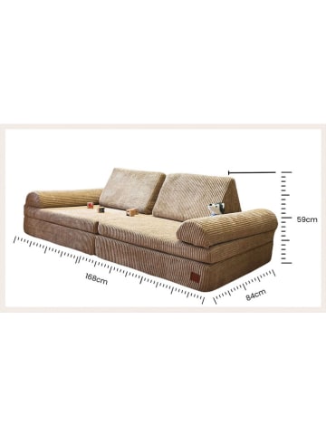Bunky Spielsofa ''Buttercup'' in Gelb - (B)168 x (H)58 x (T)84 cm