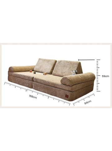 Bunky Spielsofa ''Wilderness'' in Grün - (B)168 x (H)58 x (T)84 cm