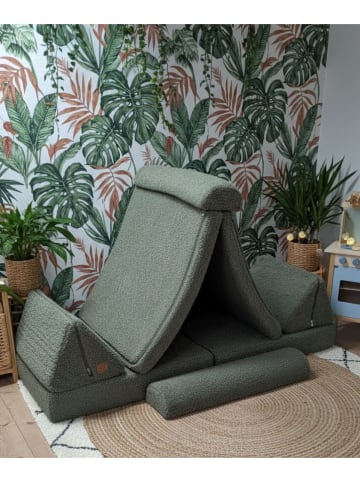 Bunky Kanapa "Teddy" w kolorze zielonym do zabawy - 168 x 58 x 84 cm