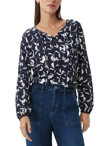 comma Bluse in Dunkelblau