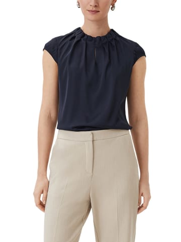comma Bluse in Dunkelblau