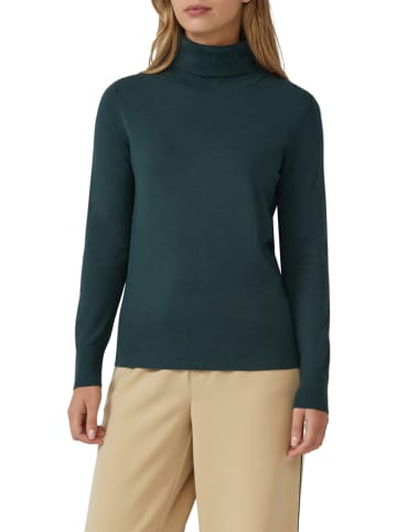 s.Oliver Rollkragenpullover in Dunkelgrün