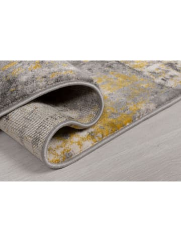 Flair Rugs Kurzflor-Teppich "Wonderlust" in Grau/ Gelb