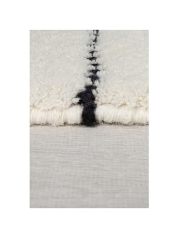 Flair Rugs Wollen tapijt "Dottie" wit/zwart