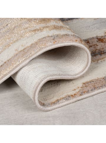 Flair Rugs Kurzflor-Teppich "Eris" in Weiß/ Gold