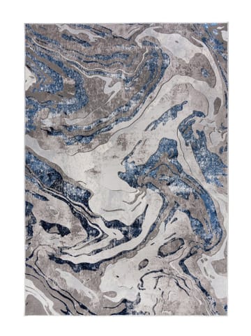 Flair Rugs Teppich in Dunkelblau/ Grau