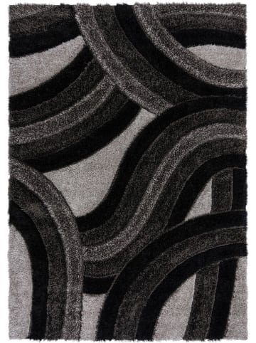 Flair Rugs Tapijt lichtgrijs/zwart