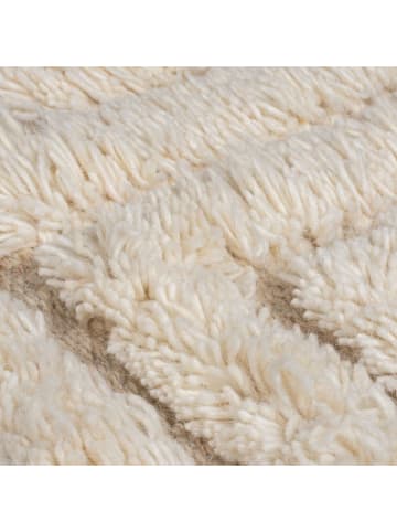 Flair Rugs Woll-Teppich "Kerra" in Creme/ Beige