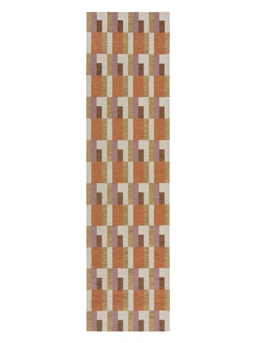 Flair Rugs Kurzflor-Läufer "Riley Block" in Orange/ Beige/ Lila