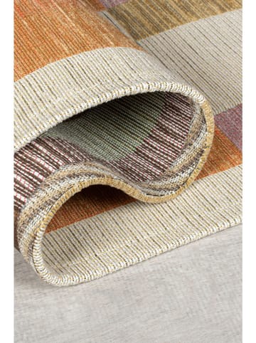Flair Rugs Laagpolige loper "Riley Block" oranje/beige/paars
