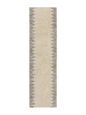 Flair Rugs Langpolige loper wit/zwart