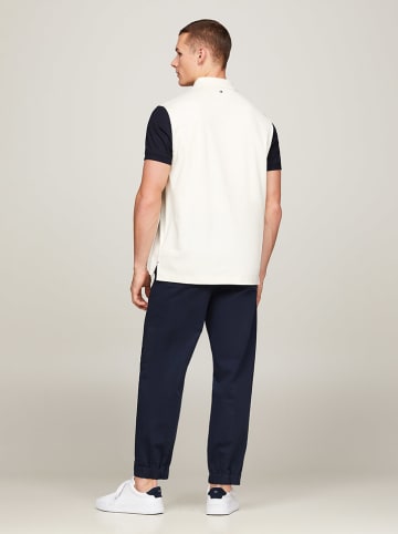 Tommy Hilfiger Poloshirt in Beige/ Dunkelblau