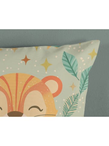 Pure Mikrofaser-Bettwäsche-Set "Thijn" in Türkis/ Orange