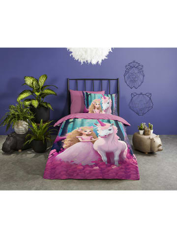 Pure Microvezel beddengoedset "Julia" lichtroze/mintgroen