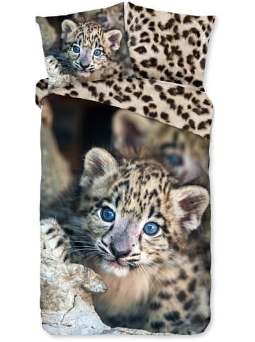 Pure Komplet pościeli "Mascha" w kolorze jasnobrązowym z mikrofibry